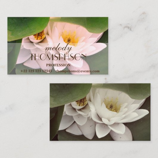 白蓮の花カスタム 名刺 (正面/裏面)