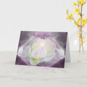 白蓮の花ハッピーバースデー カード (黄色い花)