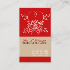 白蓮の花園（赤） 名刺