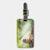 白蓮の花風禅石 ラゲッジタグ (正面縦)