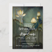 白蓮の花、美しいヒーリング自然 招待状 (正面)