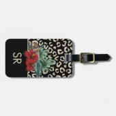 白蓮インスパイアの熱帯眠るジャングル猫 ラゲッジタグ (正面横)