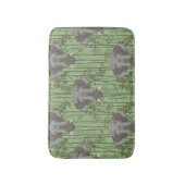 白蓮威厳のある象 バスマット (正面縦)