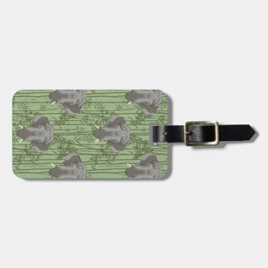 白蓮威厳のある象 ラゲッジタグ (正面横)