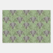 白蓮威厳のある象 ラッピングペーパーシート (正面)