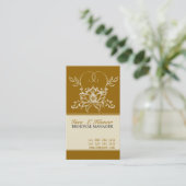 白蓮教の花のデジタルスケッチのアジア人のモチーフ 名刺 (スタンド正面)