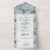 白蓮結婚花 オールインワン招待状 (内側)