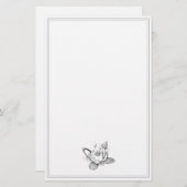 白蓮花植物文房具 便箋 (正面/裏面)