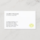 白蓮 名刺 (裏面)