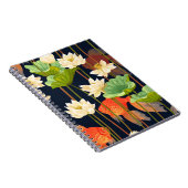 白蓮、魚：シームレスなパターン。 ノートブック (右側)