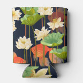 白蓮、魚：シームレスなパターン。 缶クーラー (裏面)