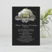 白薔薇の死の発表カード 案内状 (スタンド正面)