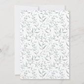 白薔薇の水彩画 ブライダルシャワーの招待状 招待状 (裏面)