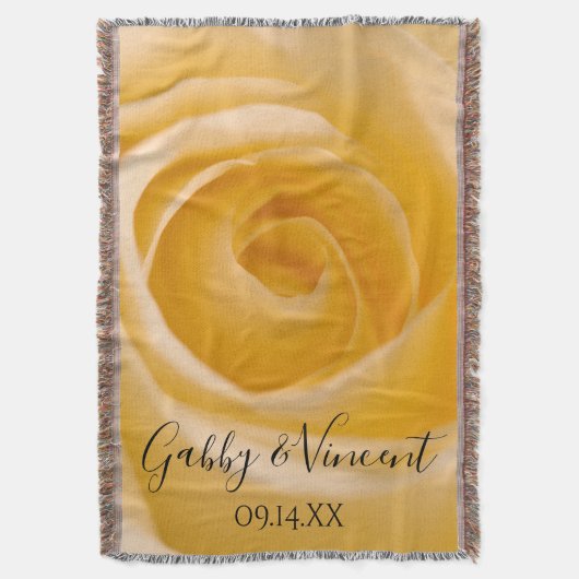 白薔薇結婚花形見 スローブランケット (正面縦)