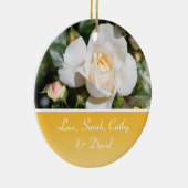 白薔薇結婚花記念日 セラミックオーナメント (右)