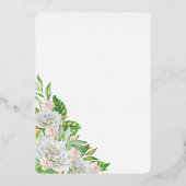 白薔薇蘭 10周年結婚記念パーティー 箔招待状 (裏面)