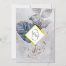 * 白薔薇 AR26 フラワーモノグラム QR  返信 結婚式