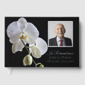 白蘭の花と黒い葬儀記念碑 ゲストブック (正面)