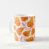 白蘭の花柄で、dに分離 コーヒーマグカップ (正面左)