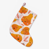 白蘭の花柄で、dに分離 スモールクリスマスストッキング (正面 (吊り時))