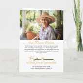 白蘭ゆり2枚の写真葬式プログラム プログラム (裏面)