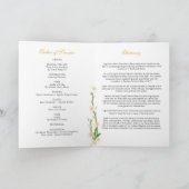 白蘭ゆり2枚の写真葬式プログラム プログラム (内部)