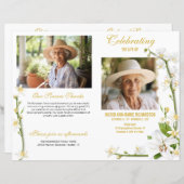 白蘭リリー2写真葬式プログラム (正面/裏面)