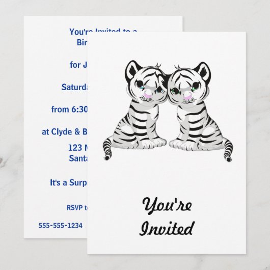 白虎の双子 招待状 (正面/裏面)