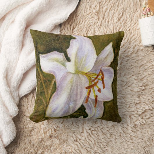 白虎ゆり花 クッション (ブランケット)