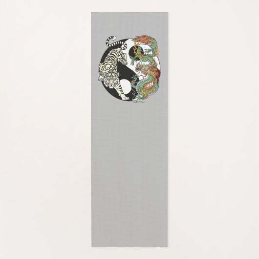 白虎対緑竜陰陽よ ヨガマット (正面)