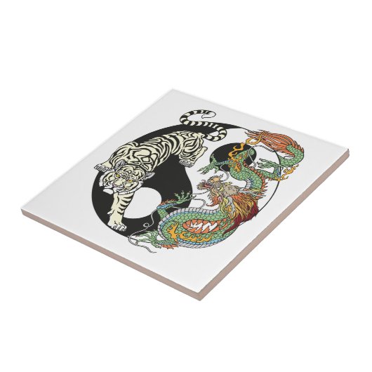 白虎対緑陰陽 タイル (側面)