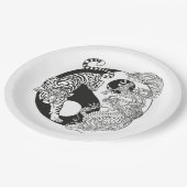 白虎対緑陰陽 ペーパープレート (アングル)