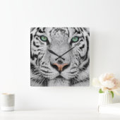 白虎 スクエア壁時計 (ホーム)