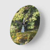 白蛇塔/白蛇の塚 ラウンド壁時計 (傾斜)