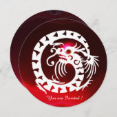 白蛇龍 ルビー ワインレッド 宝石 招待状 (正面/裏面)