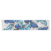 白蝶と青蝶の構成 ショートテーブルランナー (横)