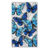 白蝶と青蝶の構成 マグネット名刺 (正面縦)