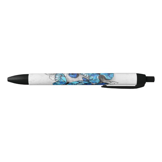 白蝶と青蝶の構成 黒ボールペン (ボトム)