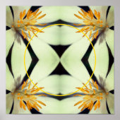 白血の花枠自分の写真を作成 ポスター (正面)