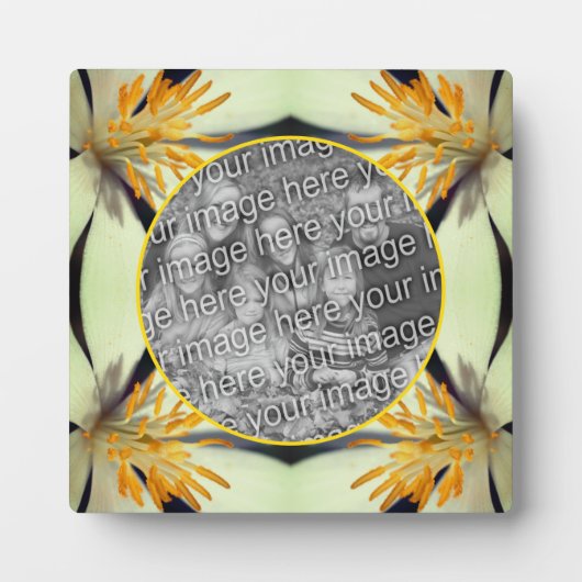 白血の花自分の写真を作成 フォトプラーク (正面)