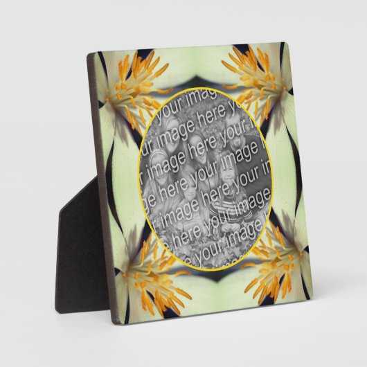 白血の花自分の写真を作成 フォトプラーク (正面)