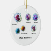 白血球の白血球の図表 セラミックオーナメント (右)