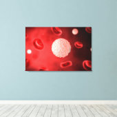 白血球の顕微鏡的見解 キャンバスプリント (インサイチュ (ウッドフロア))