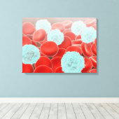 白血球を持つ赤血球 キャンバスプリント (インサイチュ (ウッドフロア))