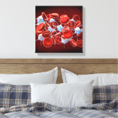 白血球を有する赤血球 キャンバスプリント (インサイチュ (寝室))