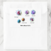 白血球図 長方形シール (バッグ)