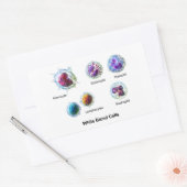 白血球図 長方形シール (封筒)