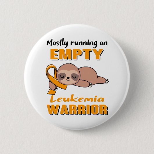 白血病おもしろい認識度贈与 缶バッジ (正面)