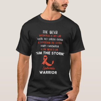 白血病ががんリボンと闘う Tシャツ