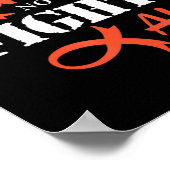 白血病がんががんリボンと闘う ポスター (角)